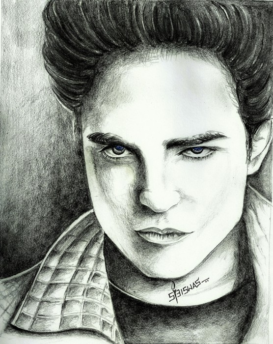 Pencil Portrait Of Actor Robert Pattinson - DesiPainters.com