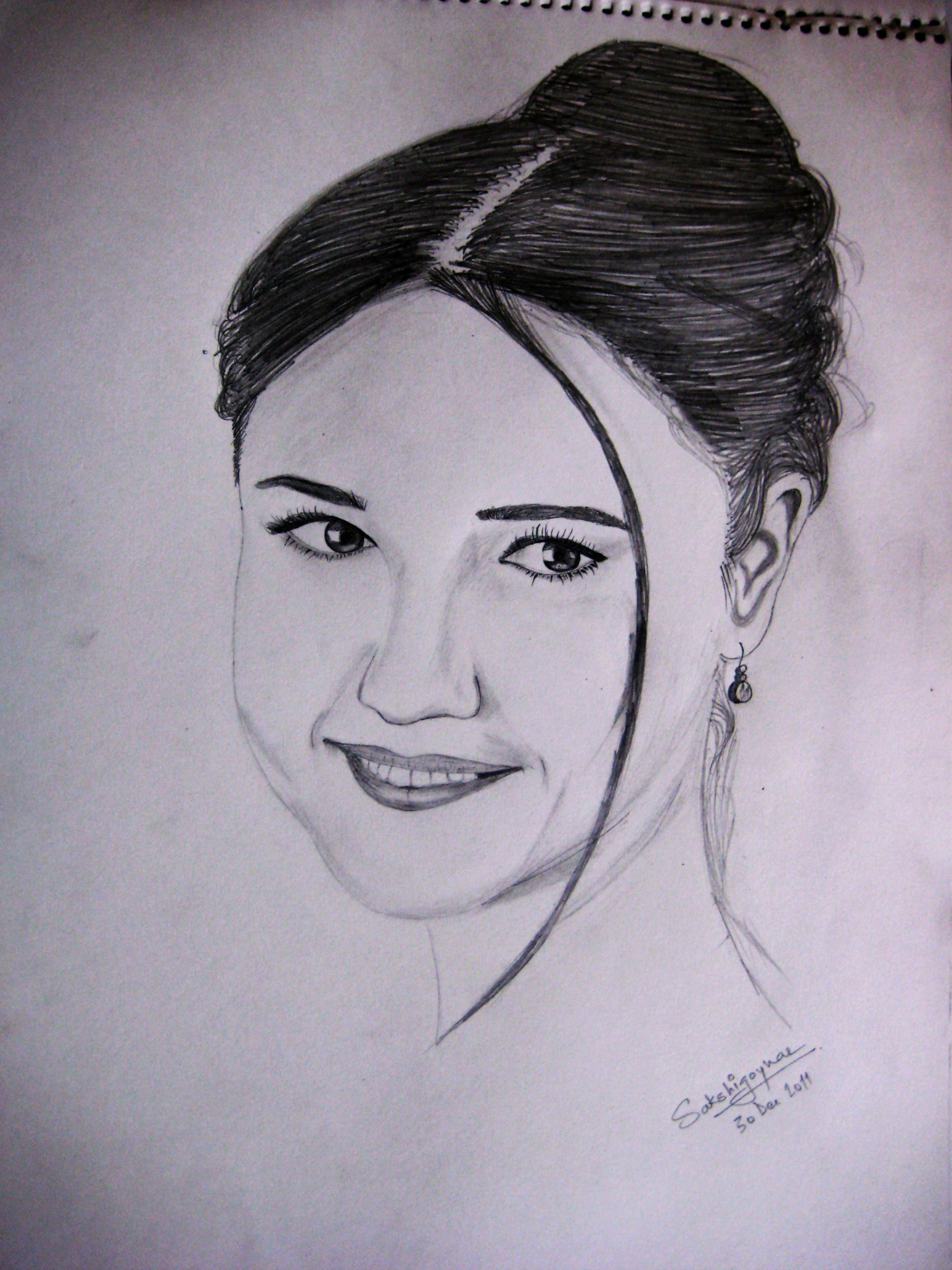 Pencil Sketch Of Actress Preity Zinta