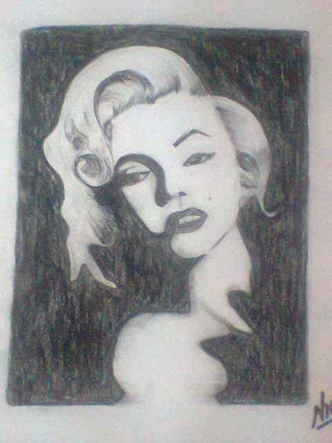 Sketch Of Actress Marilyn Monroe - DesiPainters.com