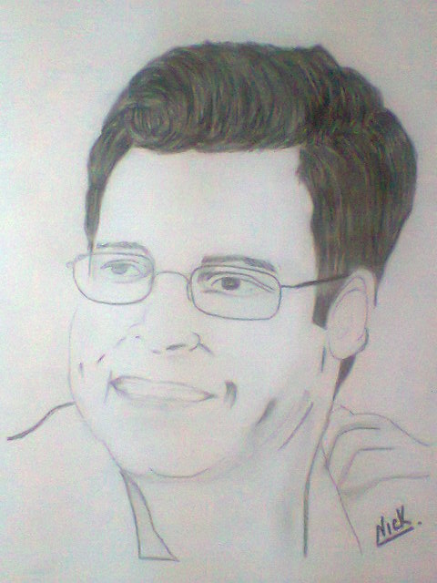 Pencil Sketch Of Rahul Gandhi
