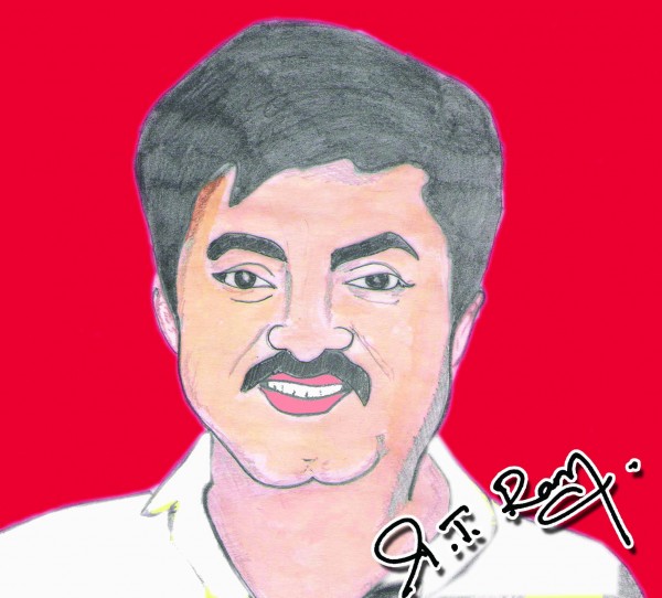 Painting Of Tamil Actor Sarath Kumar - DesiPainters.com