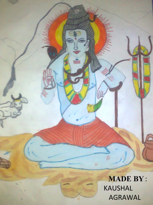 Painting Of Shivji By Kaushal Agrawal