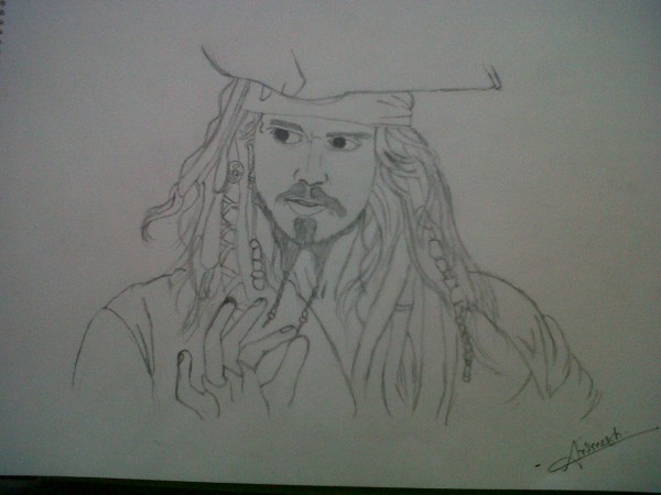 Pencil Sketch Of Jack Sparrow