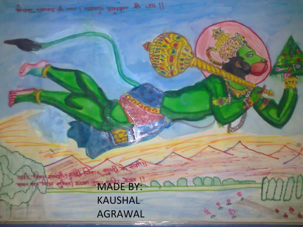 Painting Of Shri Hanuman Ji - DesiPainters.com