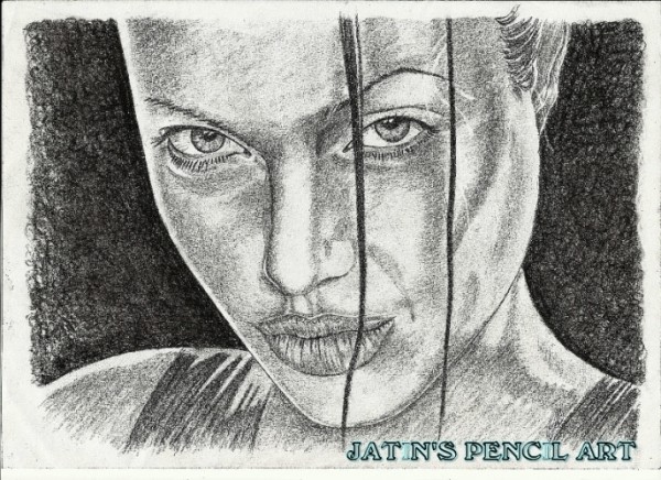 Sketch Of Actress Angelina Jolie