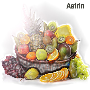 Digital Painting Of Fruits Basket