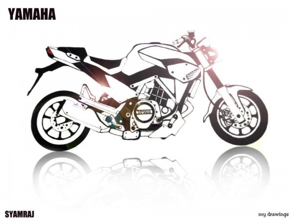 Bike Sketch By Syamraj - DesiPainters.com