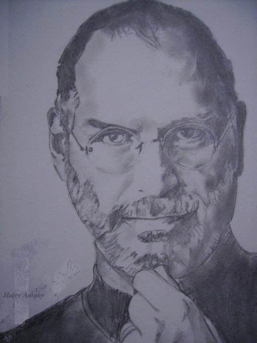 Pencil Sketch Of Steven Paul Jobs - DesiPainters.com