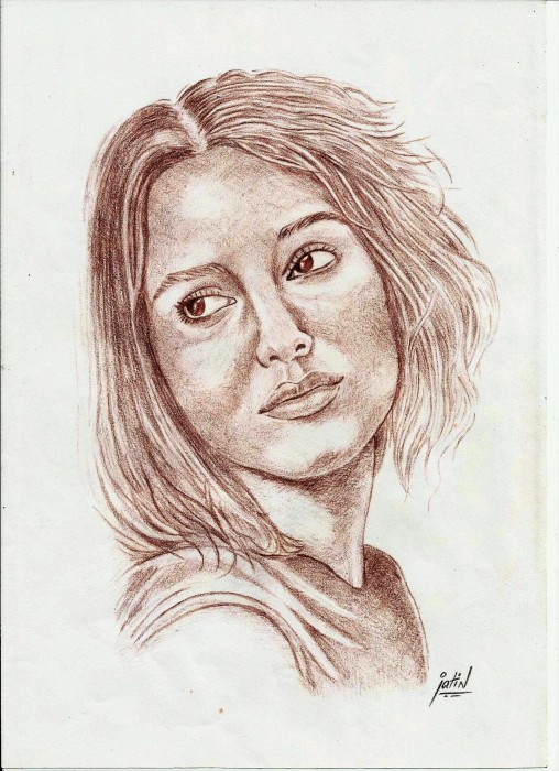 Sketch Of Actress Keira Knightley - DesiPainters.com