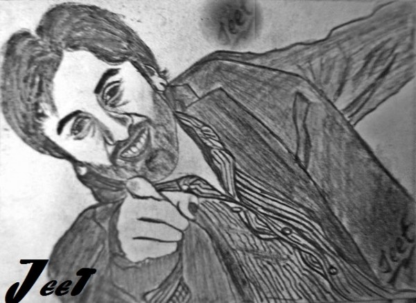 Sketch Of Actor Ranveer Kapoor