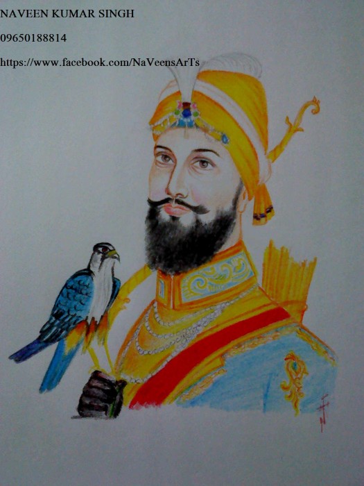 Painting Of Shri Guru Gobind Singh Ji