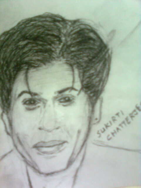 Pencil Sketch Of Actor Shahrukh Khan