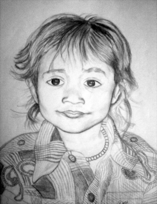 Pencil Sketch Of A Baby - DesiPainters.com