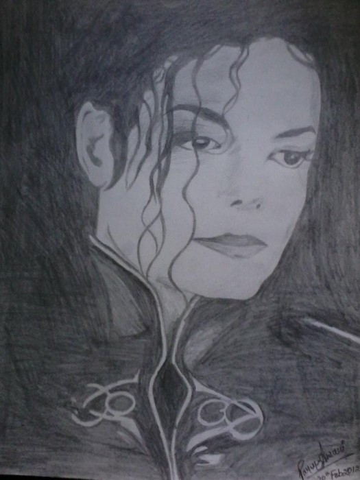Sketch Of Pop Star Michael Jackson