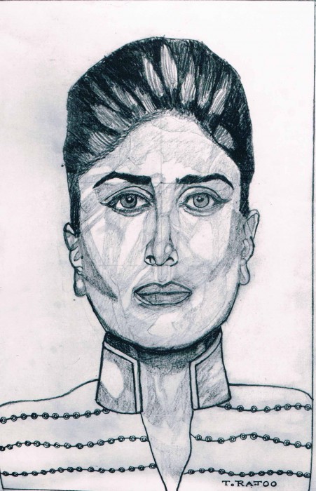 Pencil Sketch Of Actress Kareena Kapoor - DesiPainters.com