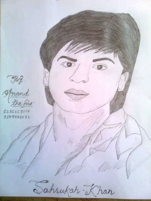 Pencil Sketch Of Shahrukh Khan - DesiPainters.com