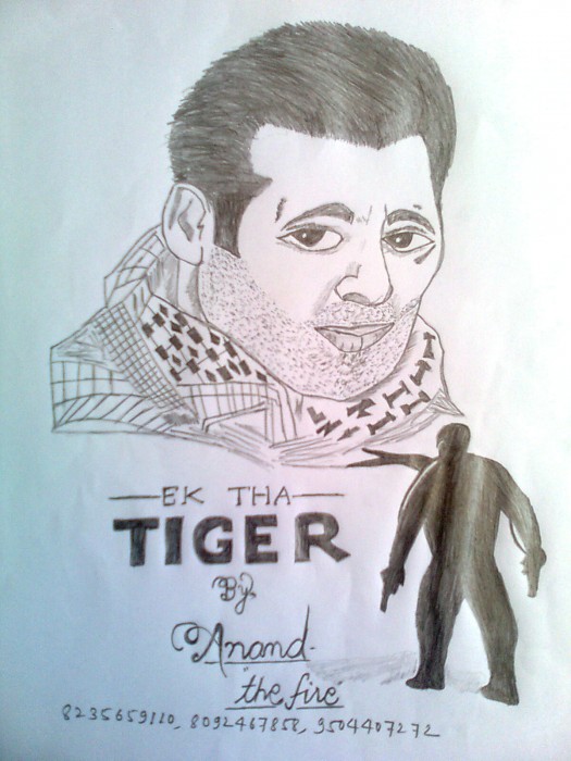 Sketch Of Salmaan Khan (EK THA TIGER) - DesiPainters.com