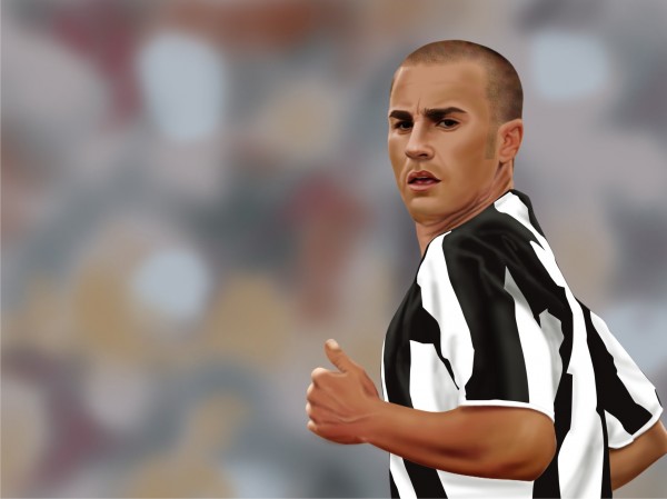 Digital Painting Of A Soccer Player