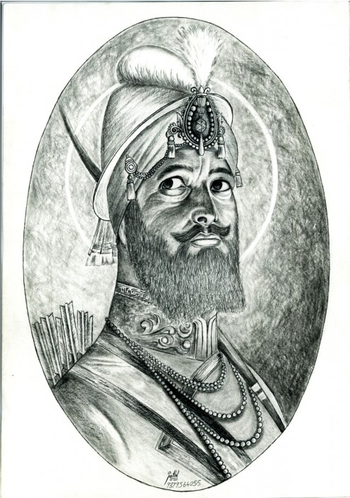Sketch Of Shri Guru Gobind Singh Ji