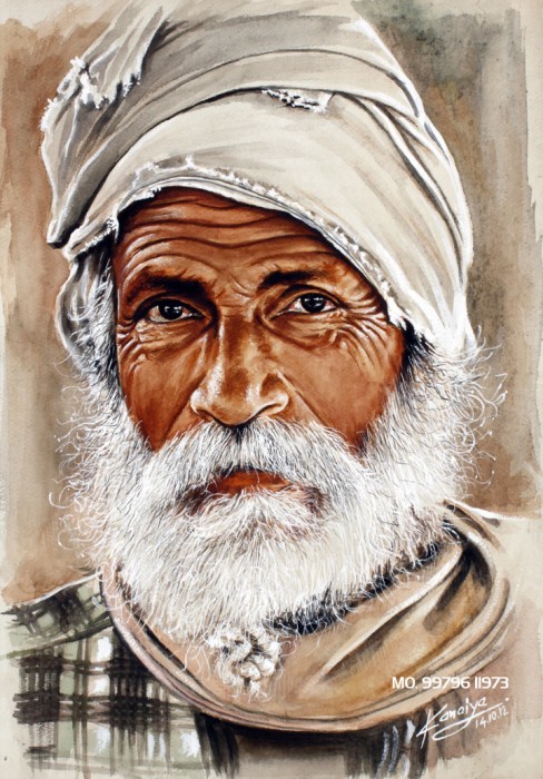 Oil Painting Of An Old Man