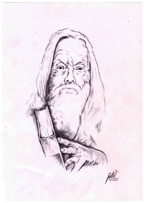 Sketch Of An Old Man - DesiPainters.com