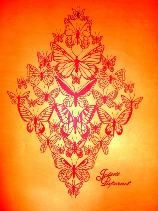 Papercut Art Of Butterflies - DesiPainters.com