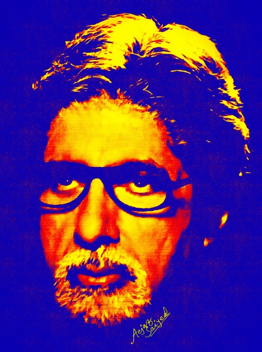 Digital Sketch Of Amitabh Bachchan - DesiPainters.com
