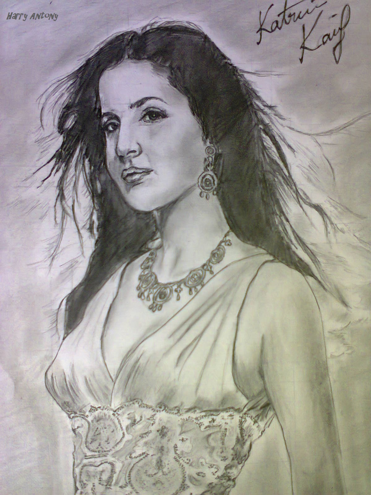 Pencil Skech by me of south Indian Actress.. | Art Amino
