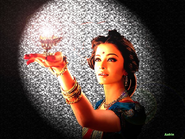 Digital Sketch Of Actress Aishwarya Rai - DesiPainters.com