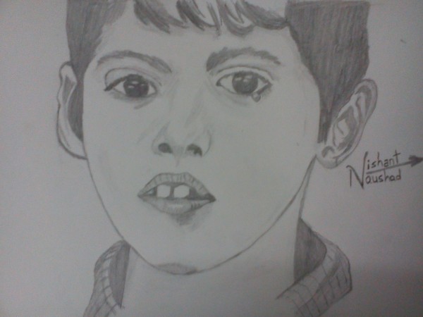 Pencil Sketch Of Child Actor Ishant - DesiPainters.com