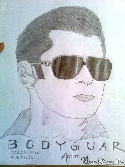 Pancil Sketch Of Actor Salman Khan - DesiPainters.com