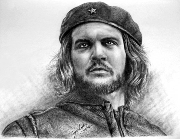 Pencil Sketch Of Che Guevara - DesiPainters.com