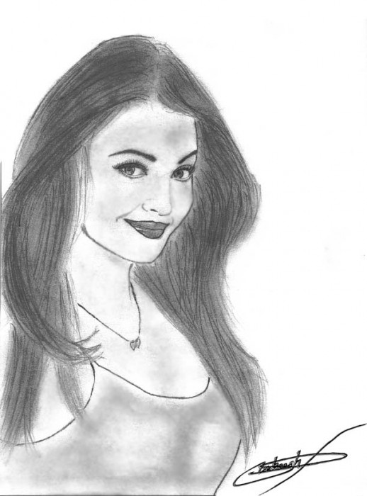 Sketch Of Actress Aishwarya Rai