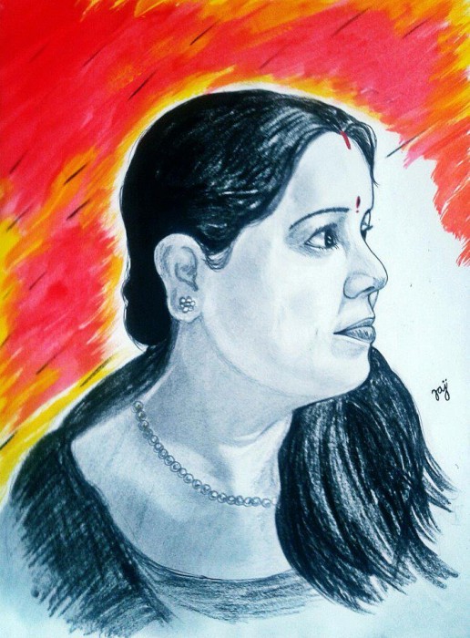 Painting Of Dearest Mumma By Raj Abhishek