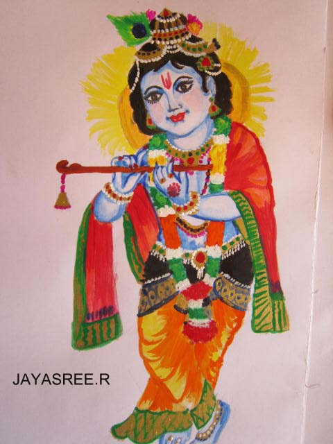 Painting Of Bal Gopal Krishan Ji - DesiPainters.com