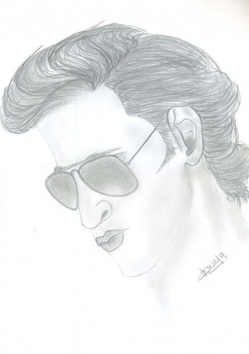 Pencil Sketch Of Actor Hritik Roshan
