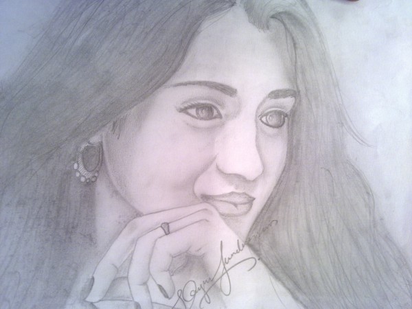 Pencil Sketch Of Actress Trisha - DesiPainters.com