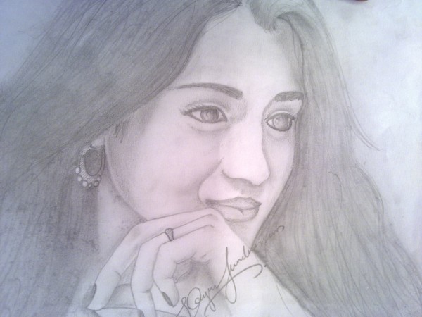 Pencil Sketch Of Actress Trisha