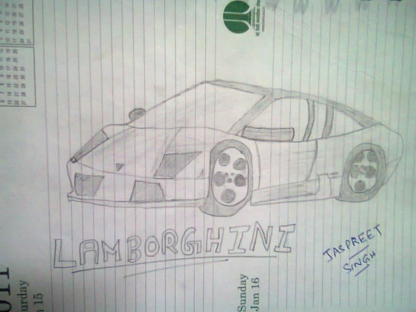 Pencil Sketch Of A Car
