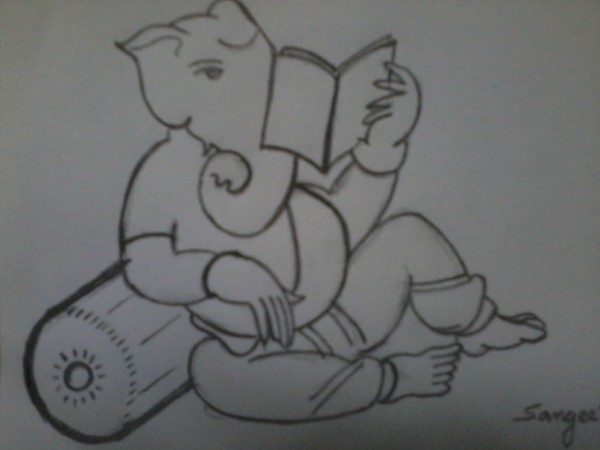 Sketch Of Ganesha By Sangeetha - DesiPainters.com