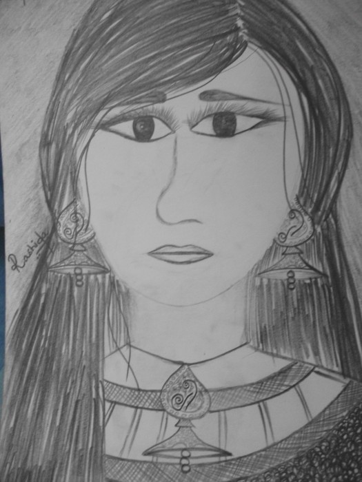 Sketch Of A Girl By Rashida