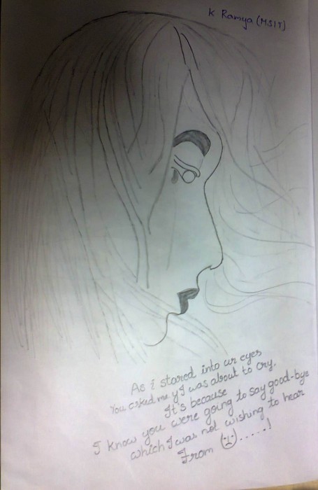 Pencil Sketch Of A Sad Girl