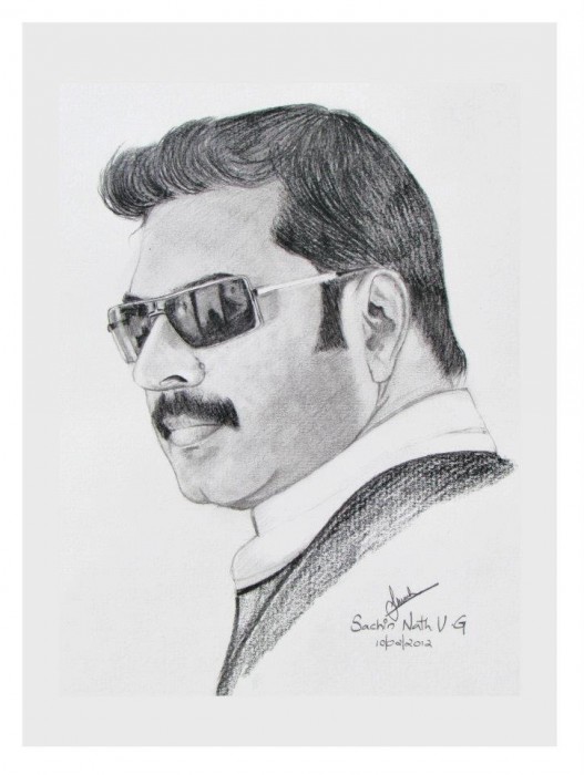 Charcoal Sketch By Sachin Nath Vg