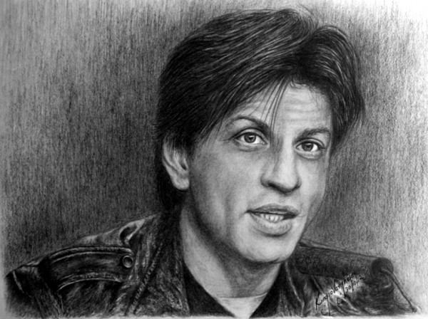 Sketch Of Indian Actor Shahrukh Khan - DesiPainters.com