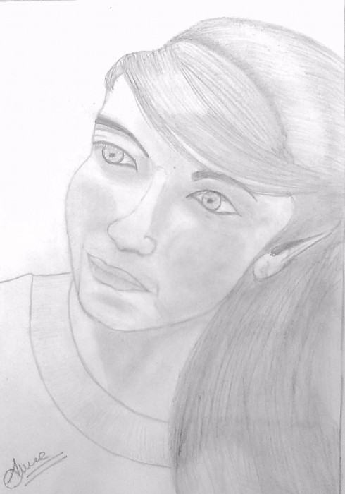 Pencil Sketch Of A Girl