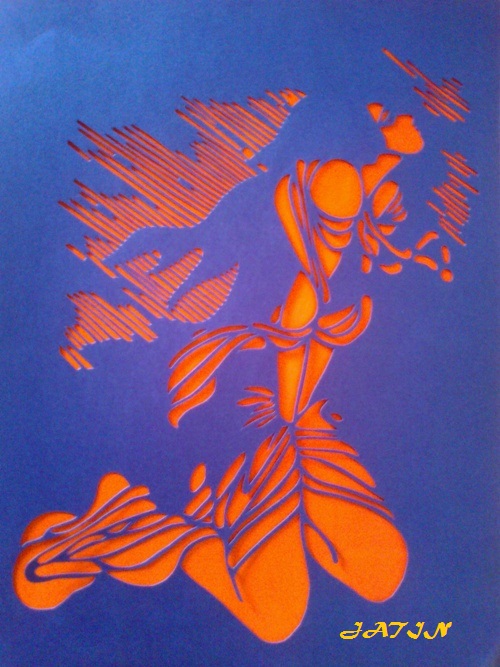 Papercut Art Painting By Jatin - DesiPainters.com