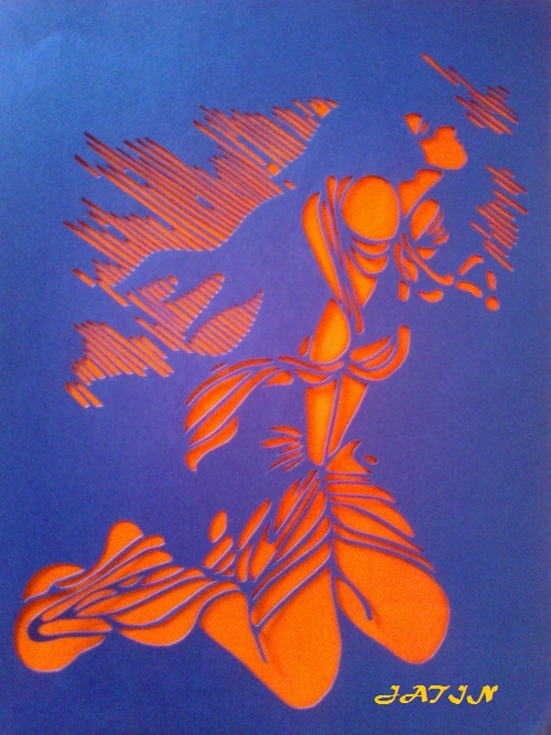 Papercut Art Painting By Jatin - DesiPainters.com
