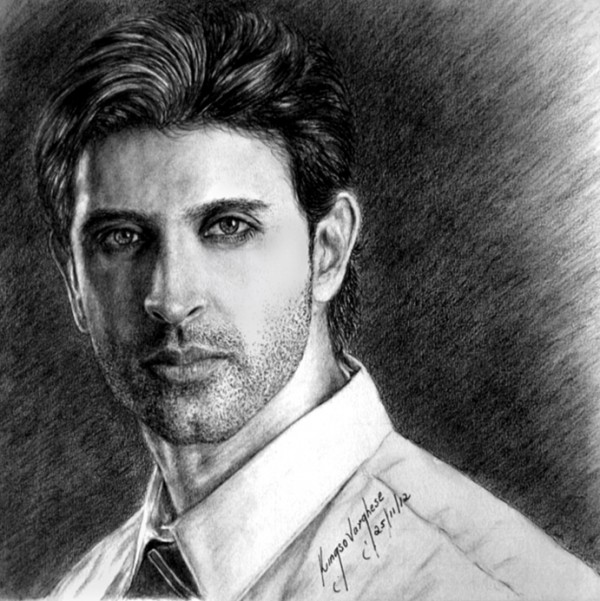 Sketch Of Indian Actor Hrithik Roshan