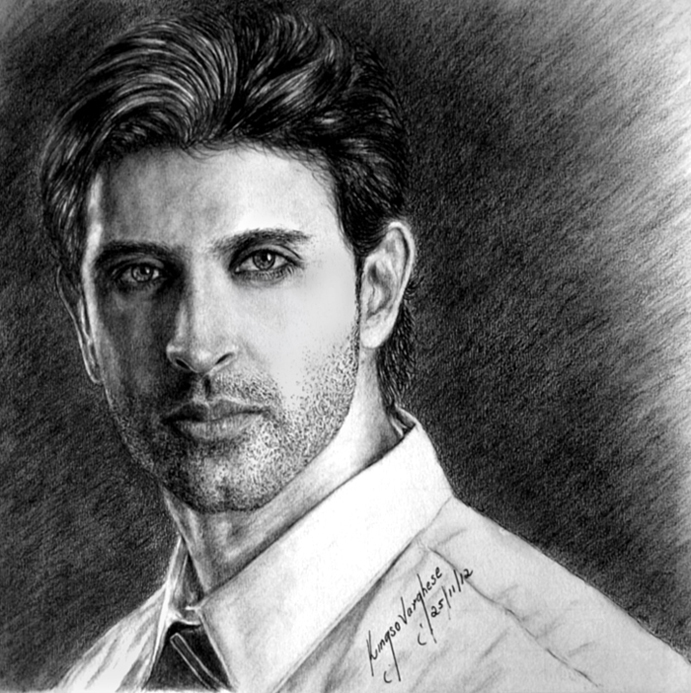 WAR BOLLYWOOD MOVIE DRAWING | Hrithik Roshan Bollywood actor Drawing |  graphite pencil drawing - YouTube