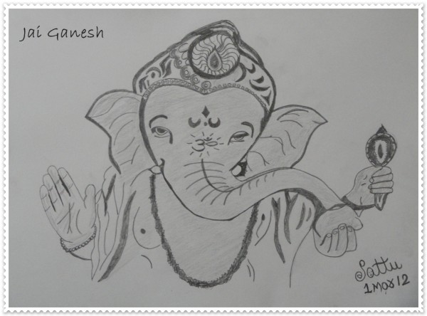 Pencil Sketch Of Ganesh Ji